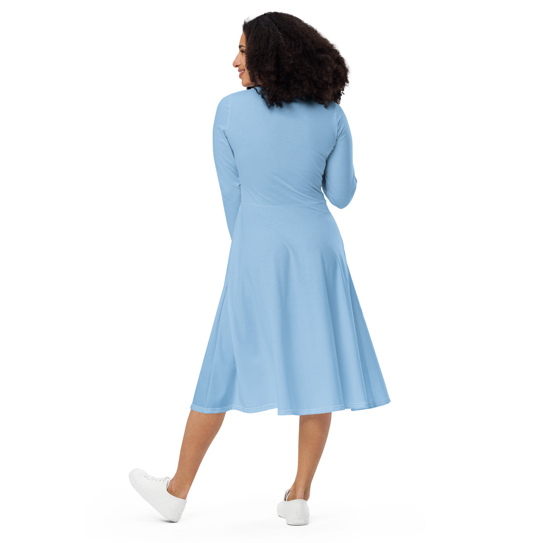 midi dress modest Citrus Mali Pink Flower Print / S Fantastic premium quality fit and flare midi dress for women Light Blue Dress Modest |