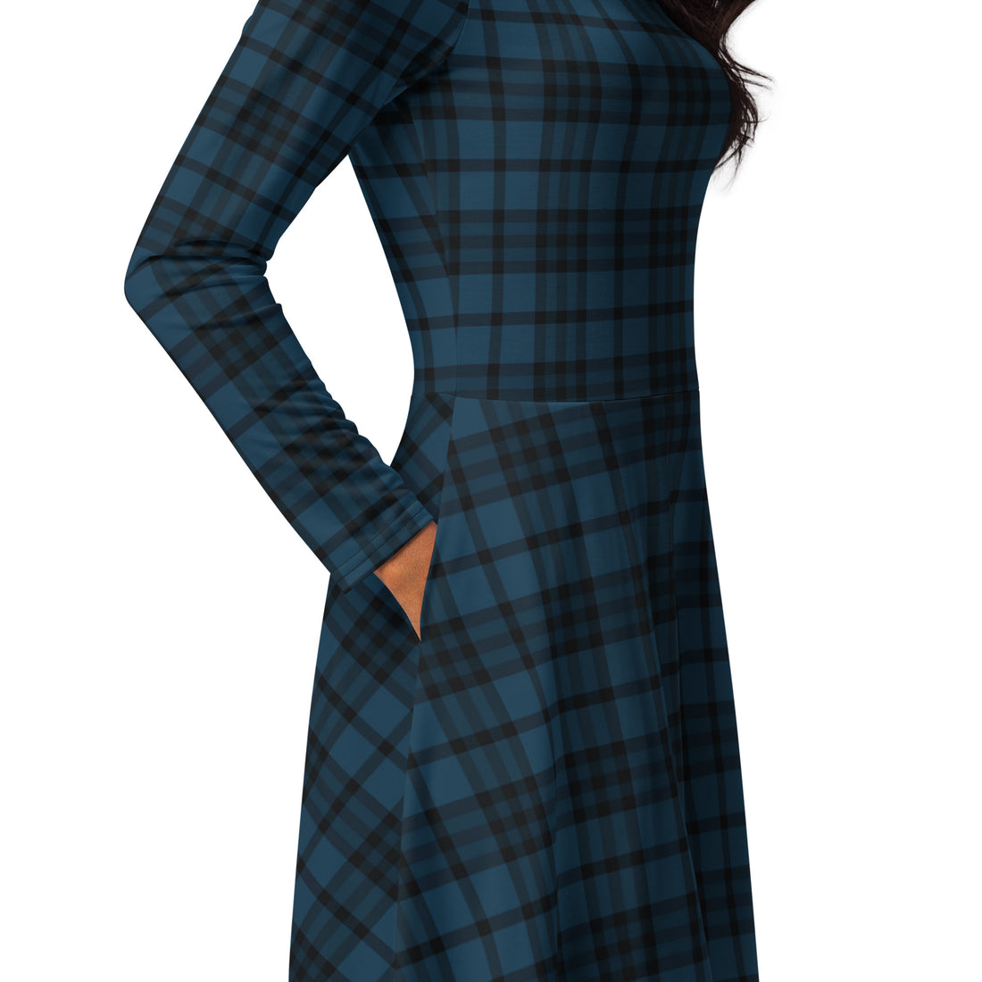 Navy Tartan Dress