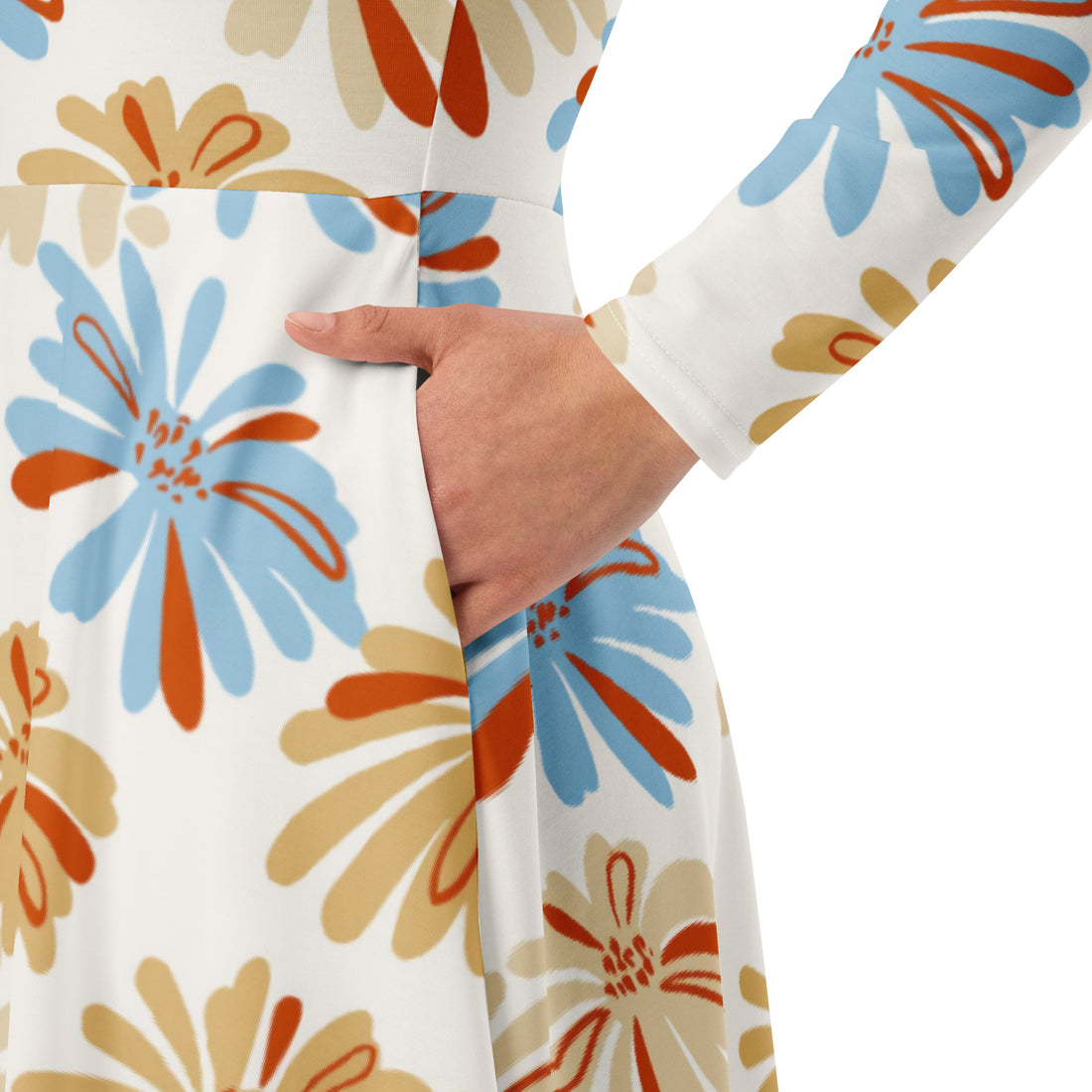 midi white cotton dress cerulean midi white cotton dress cerulean Blue and Ivory Print Midi Summer Dress with Buttons Ivory Blue