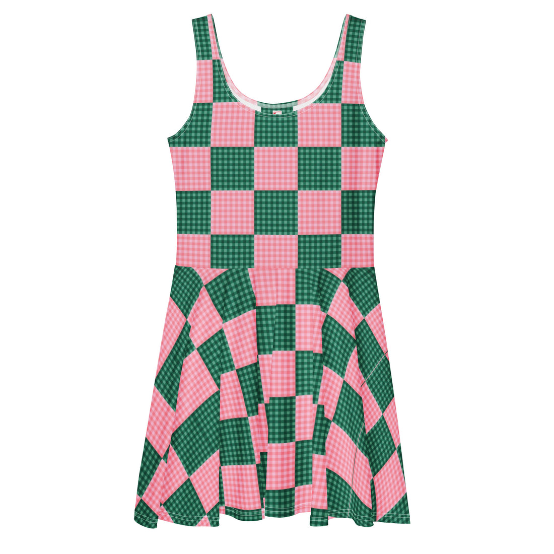 checkered skater dress Soomlon Wedding Guest Dresses for Women Plus Size Plaid Skater Dress Elegant Maxi Dresses Flowy Summer Prom Clothes, Women's, Size: Large, Black