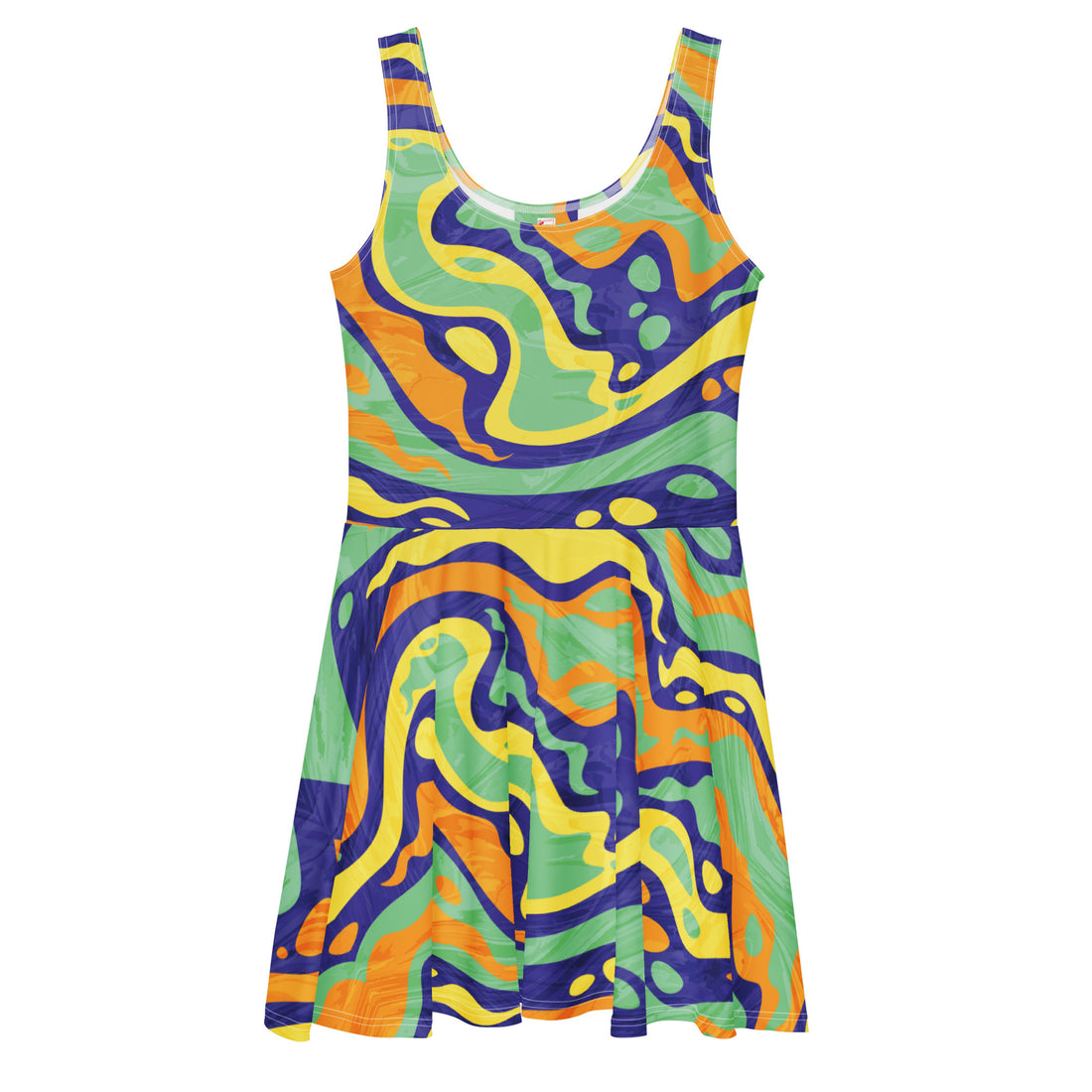 multi color skater dress Torrid 1 BACK TIE SKATER DRESS SUPER SOFT TIEDYE MULTICOLOR Plus-size 14-16 NWT
