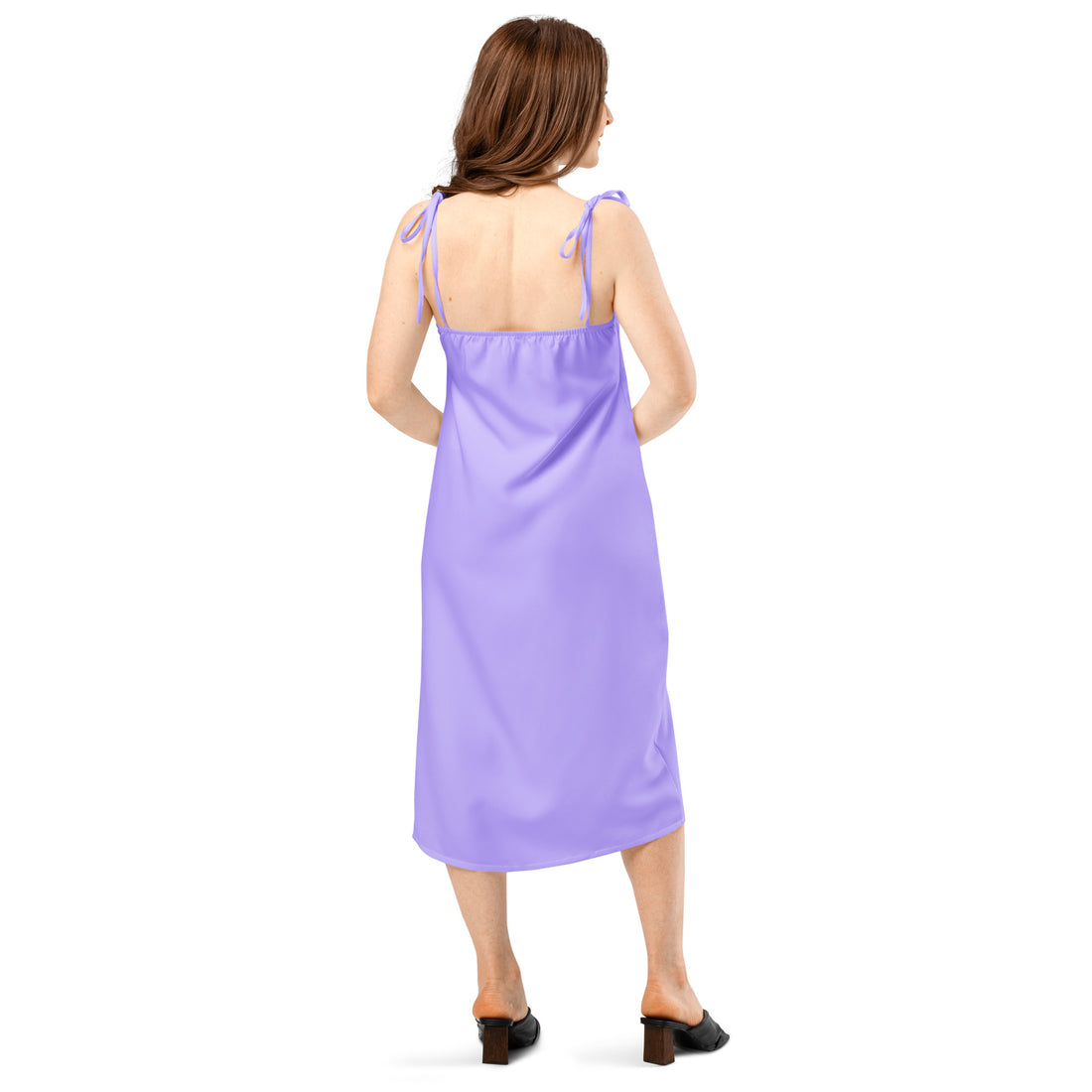 slip into the night midi dress lavender Satin Cowl Neck Slip Midi Dress Lilac