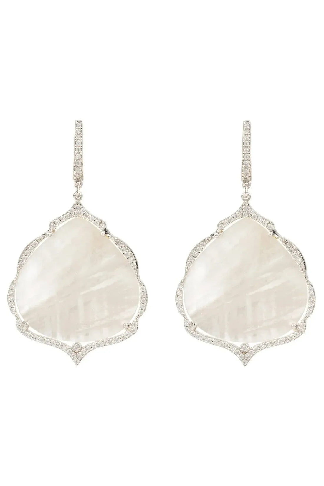 Antoinette Earrings White Mother Of Pearl Silver-0