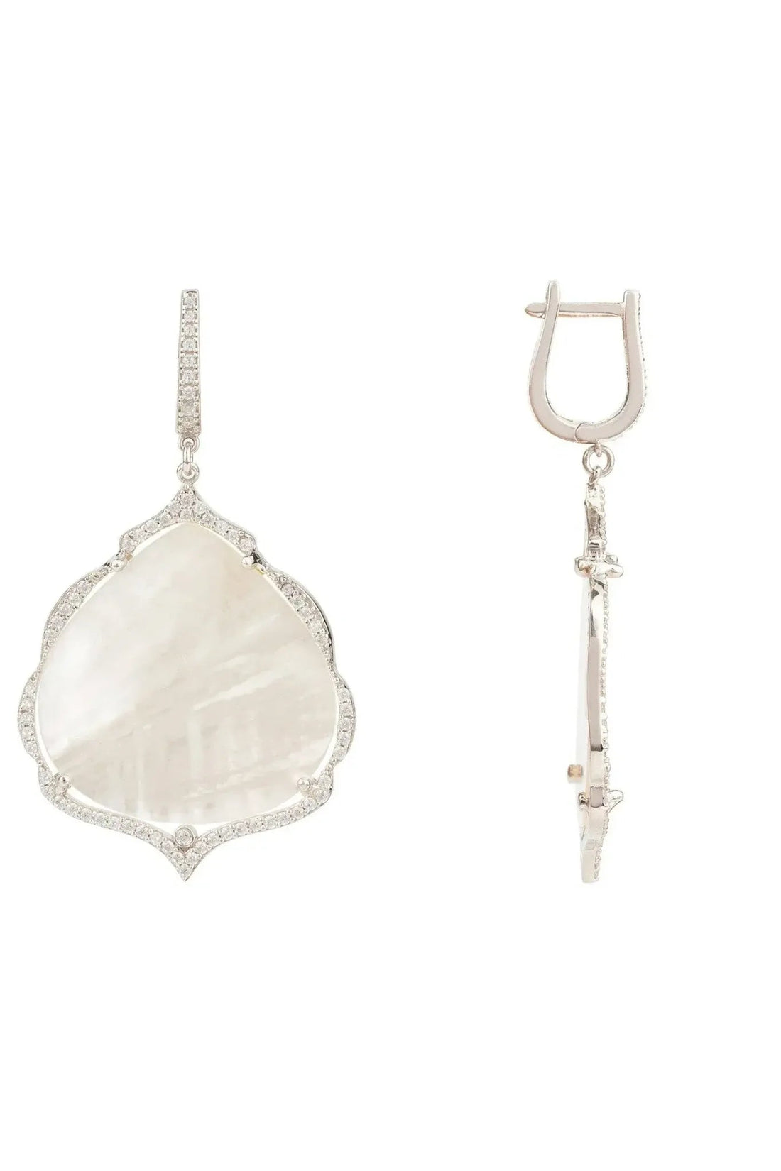 Antoinette Earrings White Mother Of Pearl Silver-2
