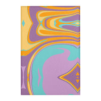 Abstract Geometric Pink and Orange Rug