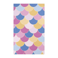 Abstract Geometric Pink and Blue Rug