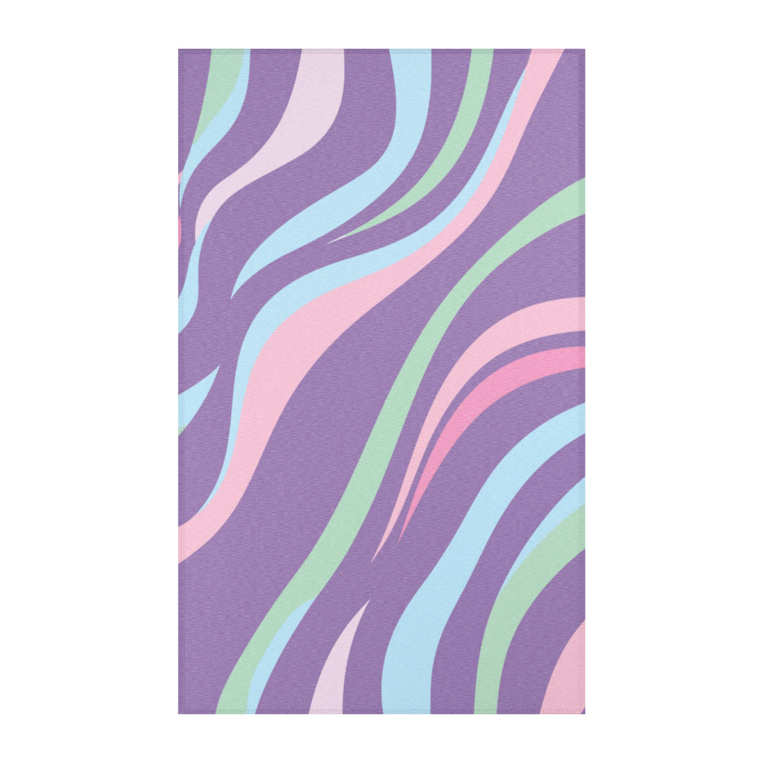 Geometric Purple and Green Rug