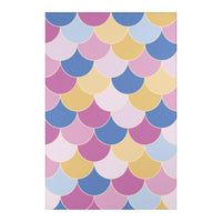 Abstract Geometric Pink and Blue Rug