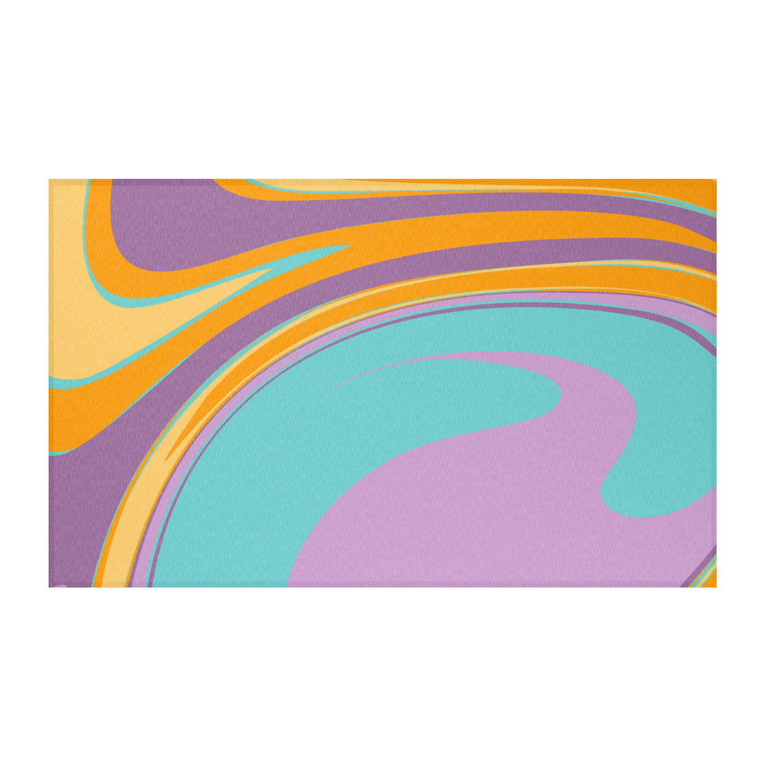 Abstract Geometric Pink and Orange Rug