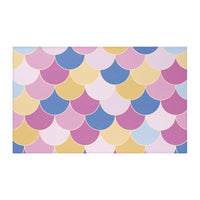 Abstract Geometric Pink and Blue Rug