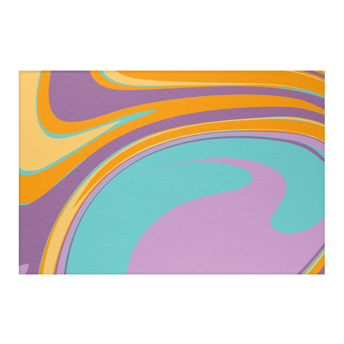 Abstract Geometric Pink and Orange Rug