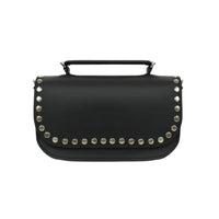 Aura Handmade Leather Bag - Black Studded-0