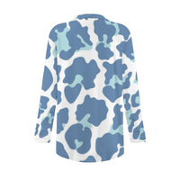 Pastel Leopard Print Open-Front Cardigan with Pockets