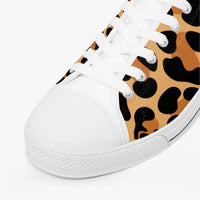 Leopard Print Trainers Womens Classic Brown Canvas Low Top Shoes