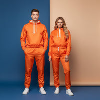 Track Pants Orange | Unisex All-Over Print Streetwear Joggers