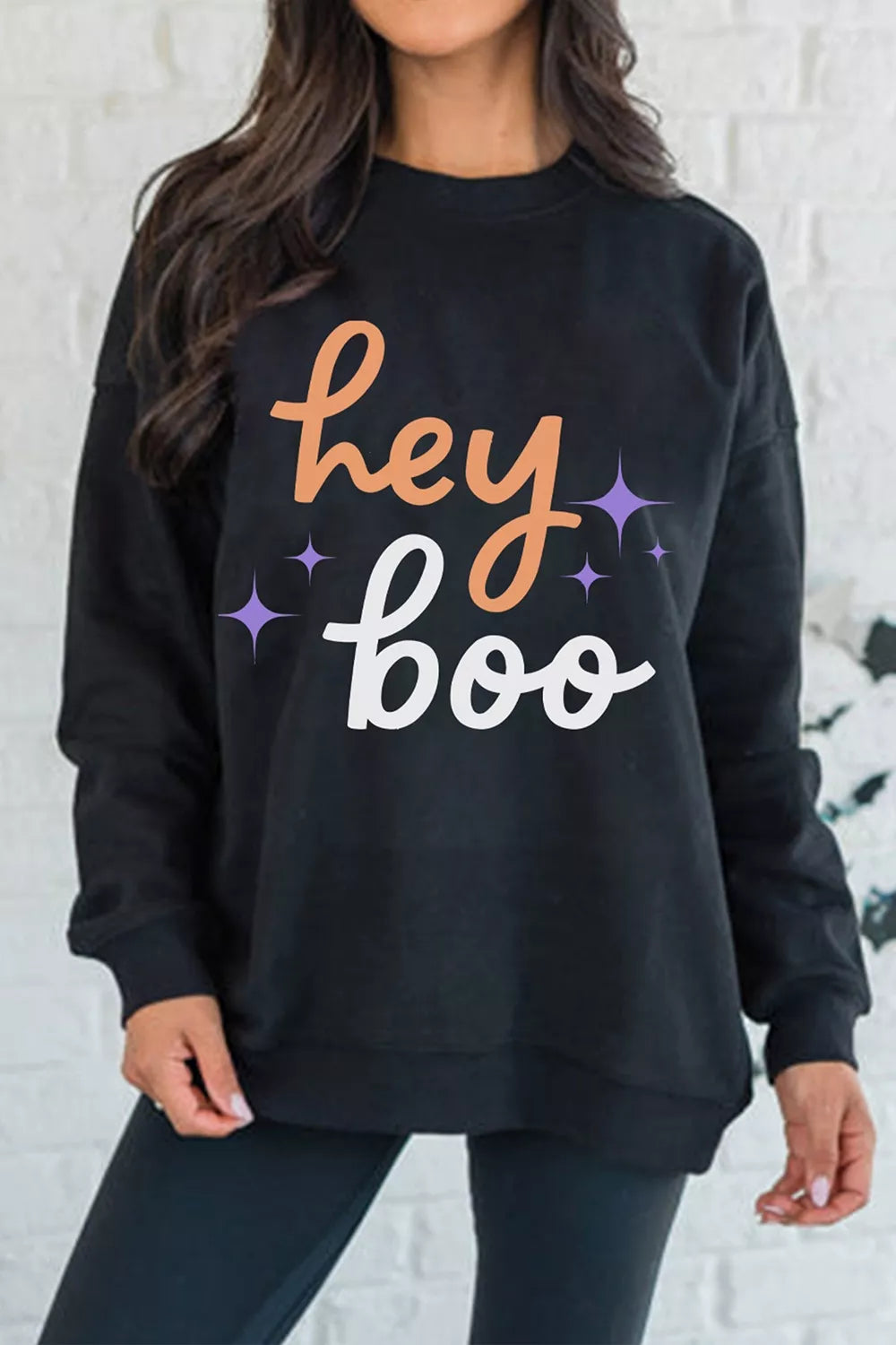 Black Halloween sweatshirt with &