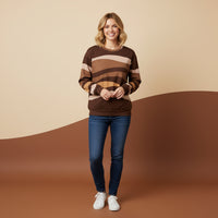 Chocolate Brown Sweater | Aesthetic Earth Tone Unisex Pullover