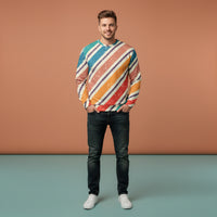 Stripe Sweater | Colorful Striped Aesthetic Unisex Pullover