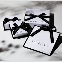 LATELITA jewelry gift boxes with black ribbon bows
