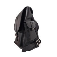Men's Leather Tannery Backpack - Black-4