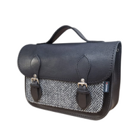 Midi Tannery & Tweed Satchel - Black-2