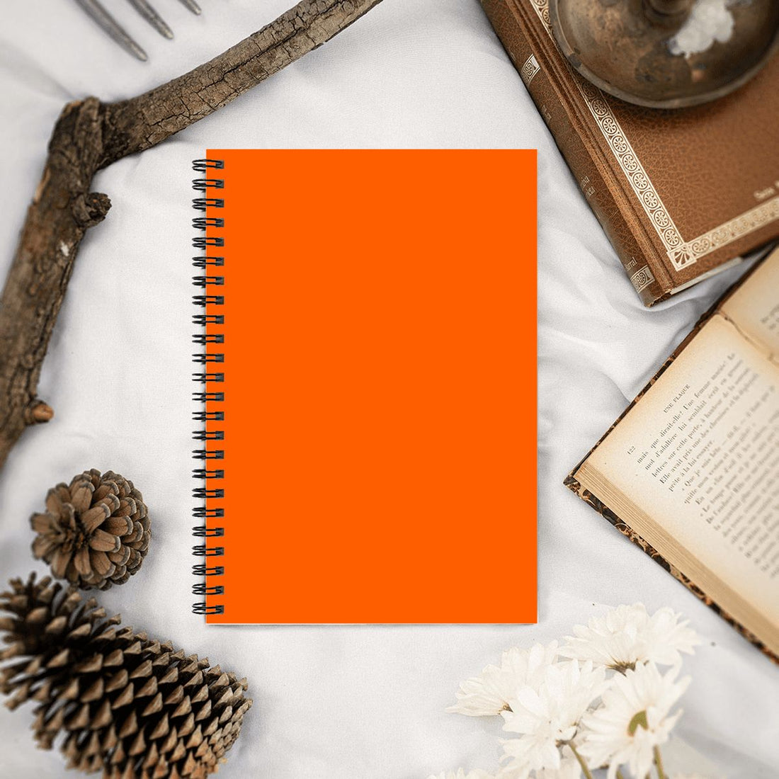 Plain Orange A5 Spiral Notebook