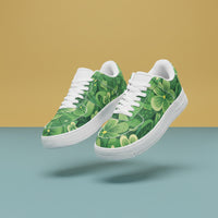 Green Floral Sneakers | Shoes with Floral Design