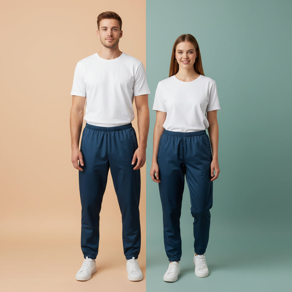 Navy Track Pants | Unisex All-Over Print Streetwear Joggers