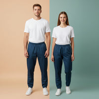 Navy Track Pants | Unisex All-Over Print Streetwear Joggers