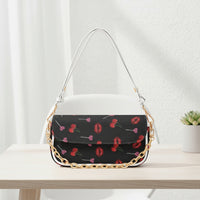 Shoulder Bag Black Small | Personalized Cherry Lips Underarm Purse