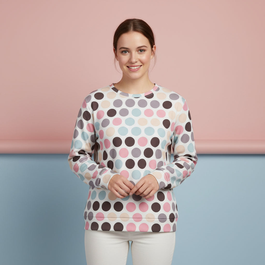 Polka Dot Sweater | Preppy Dotted Graphic Unisex Pullover