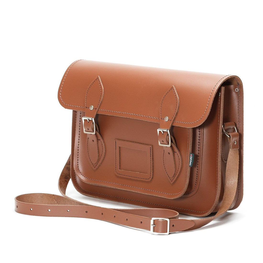 Handmade Leather Satchel - Chestnut-3