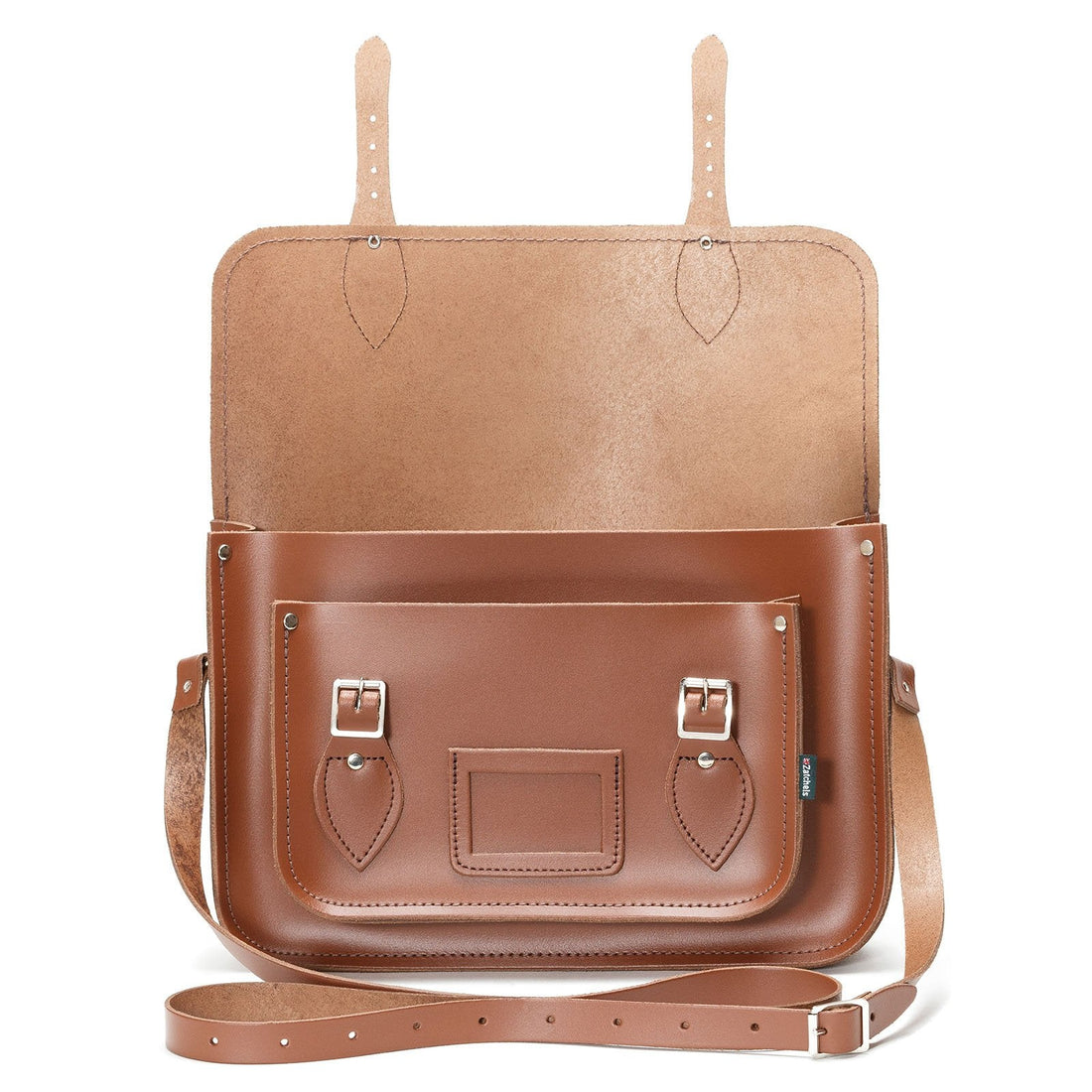 Leather School Satchel - Chestnut-3