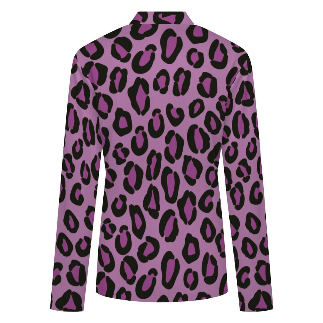 Purple Leopard Print Buttoned Cardigan