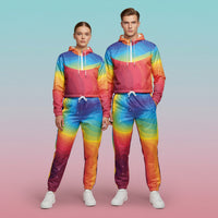 Womens Red Track Pants | Unisex All-Over Print Streetwear Joggers