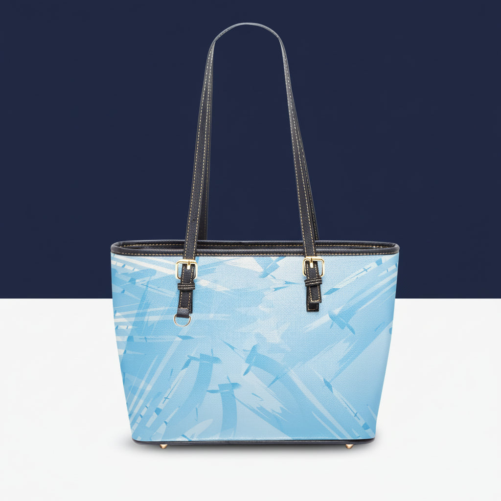 Ice Blue Handbag | Blue Leather Handbag