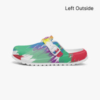 Women's Multi Coloured Brush Stroke EVA Clogs