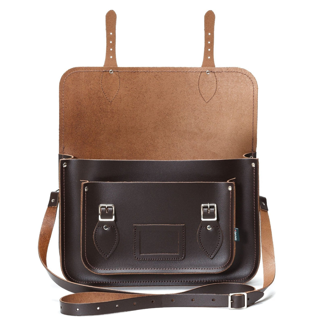 Handmade Leather Satchel - Dark Brown-4