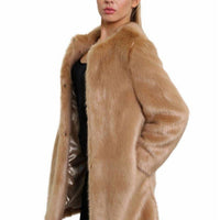 De La Creme Womens Faux Fur Classic Coat