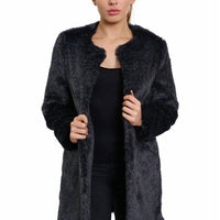 De La Creme Womens Faux Fur Classic Coat
