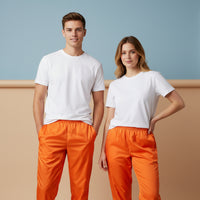 Track Pants Orange | Unisex All-Over Print Streetwear Joggers