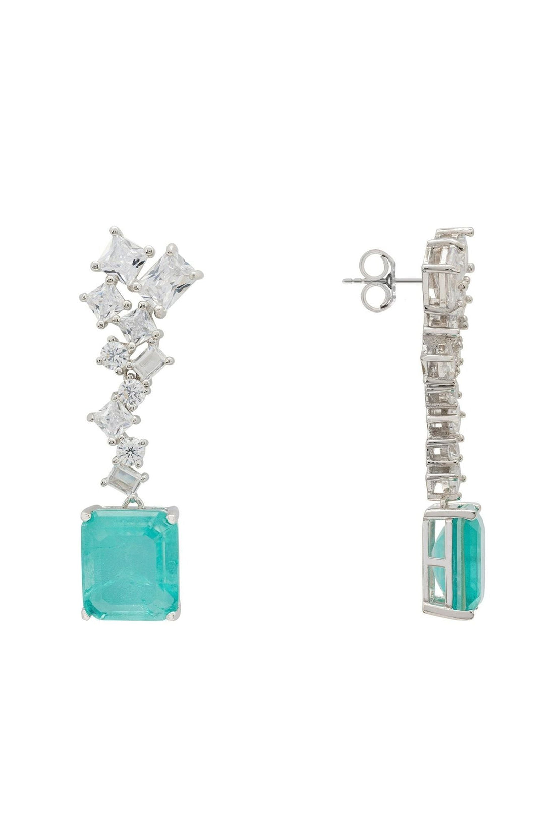 Diana Paraiba Tourmaline Drop Earrings Silver-2