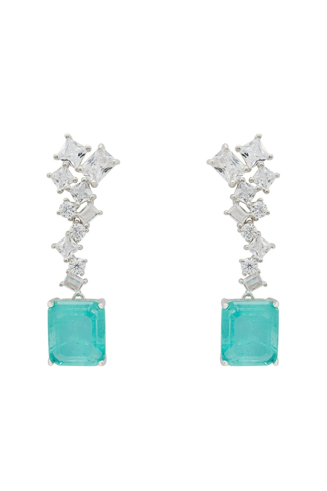 Diana Paraiba Tourmaline Drop Earrings Silver-0