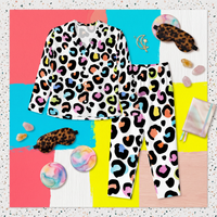 Womens Leopard Print Pyjamas