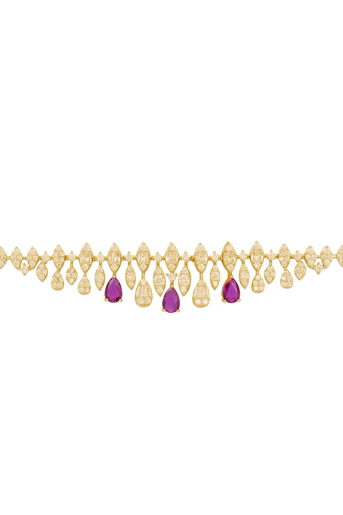 Duchess Ruby Tennis Bracelet Gold-2