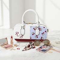 Retro Cross Body Bag | Personalized Blue & White Checkerboard Purse