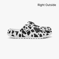 Women's Black and White Cow Print EVA Clogs