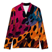 Multi Colour Leopard Print Buttoned Cardigan