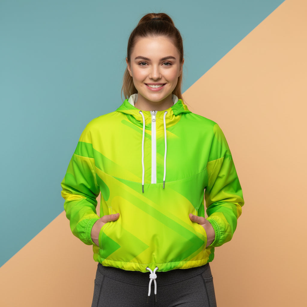 Lime Green Windbreaker | Women&