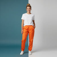 Track Pants Orange | Unisex All-Over Print Streetwear Joggers
